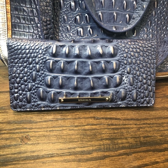 Brahmin medium Lena Andesite Lucca Tote/wallet - Picture 2 of 8